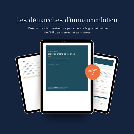 Module 1.2 — Les démarches d'immatriculation